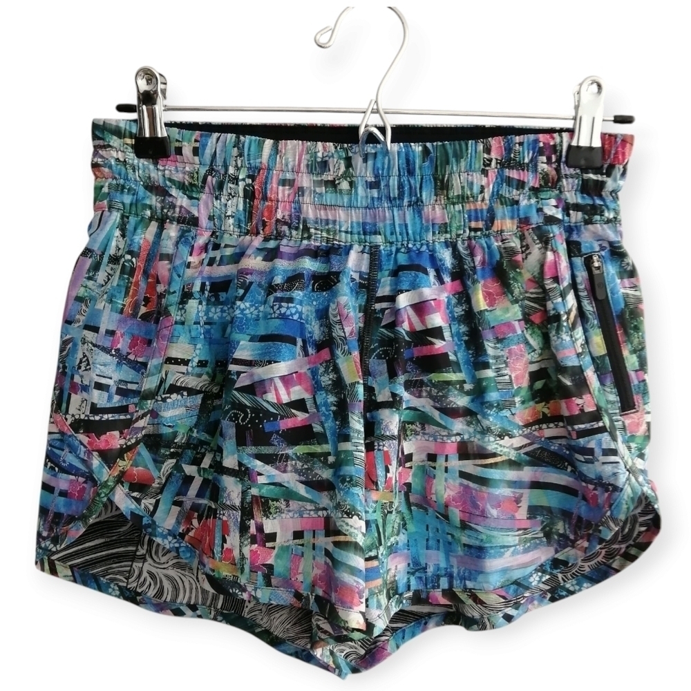 Lululemon Tracker Shorts Special 4" Inseam Edition Seawheeze Pink Blue Size 6